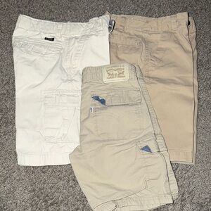 Levi's Kid’s Cargo Shorts - White and Tan
